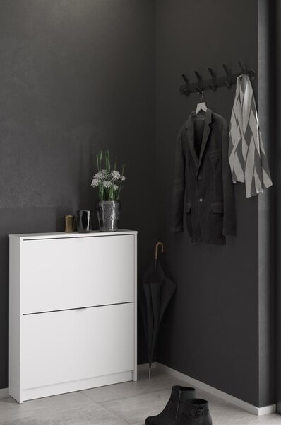 Fehér billenő ajtós cipőtartó Shoes – Tvilum
