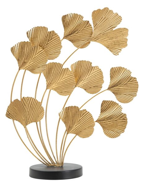 Wind Leaf fém szobor aranyszínű dekorral - Mauro Ferretti