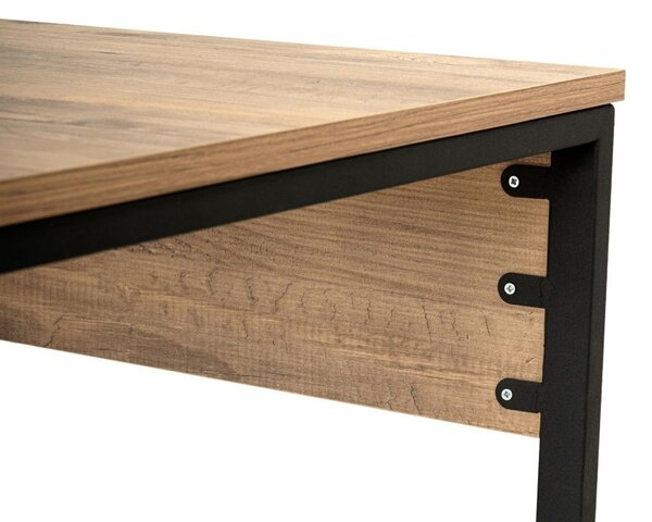 Twin Study Desk - atlanti fenyő/fekete íróasztal