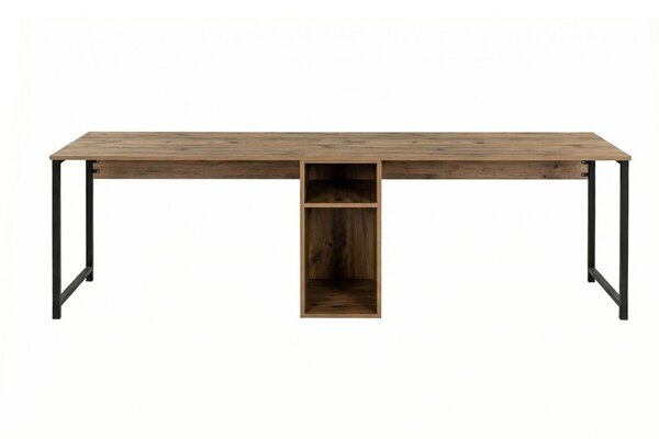 Twin Study Desk - atlanti fenyő/fekete íróasztal