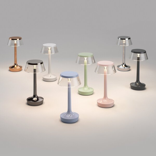 Asztali lámpa FLOS, Bon jour unplugged, dimmable, Zöld, Folyosó, Műanyag, Dizájn