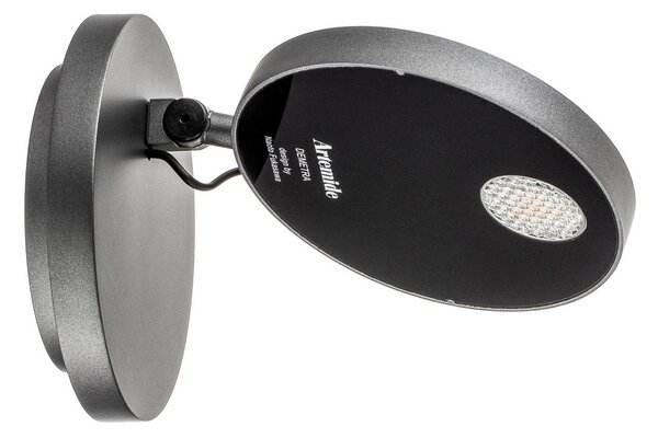 Fali Lámpa Artemide, Demetra Spotlight, dimmable, Fekete, Nappali, Fém, Dizájn