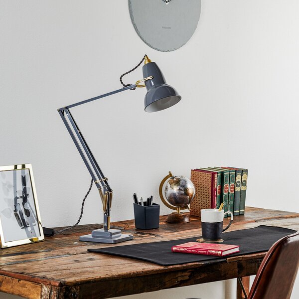 Asztali lámpa Anglepoise, Original 1227 Brass, Szürke, Dolgozószoba / iroda, Fém, Indusztriális dizájn
