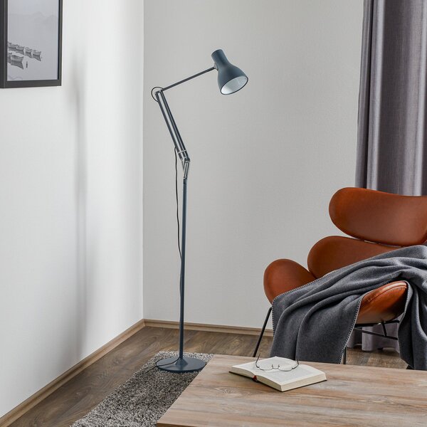 Állólámpa Anglepoise, Type 75, Szürke, Nappali, Fém, Indusztriális dizájn