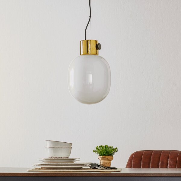 Függőlámpa Audo Copenhagen, JWDA, dimmable, Fehér, Nappali, Üveg, Dizájn