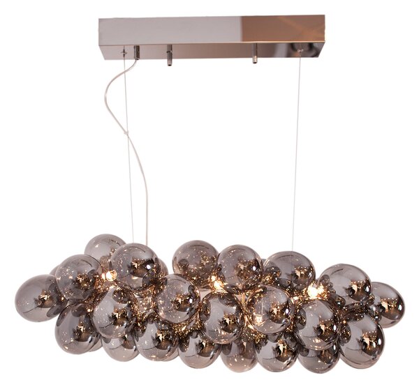 Függőlámpa By Rydéns, Gross Bar, dimmable, Szürke, Nappali, Üveg, Dizájn