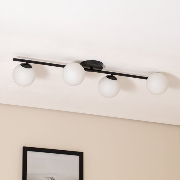 Mennyezeti Lámpa Euluna, Glassy, dimmable, Fekete, Nappali, Üveg, Modern
