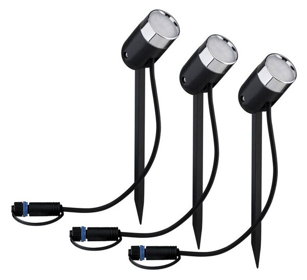 Spotlámpa Paulmann, Pike, dimmable, Fekete, Műanyag, Modern