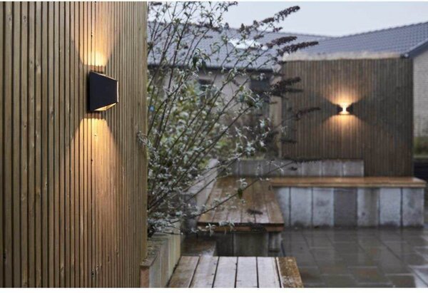 Fali Lámpa LOOM DESIGN, X, dimmable, Fekete, Terasz, Alumínium, Modern