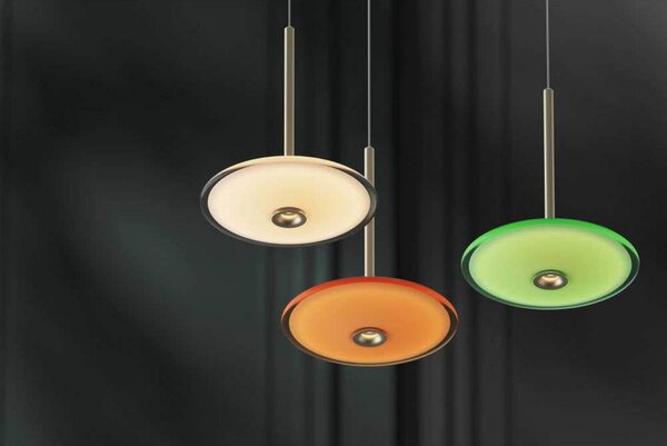 Függőlámpa LOOM DESIGN, dimmable, Zöld, Nappali, Üveg, Modern