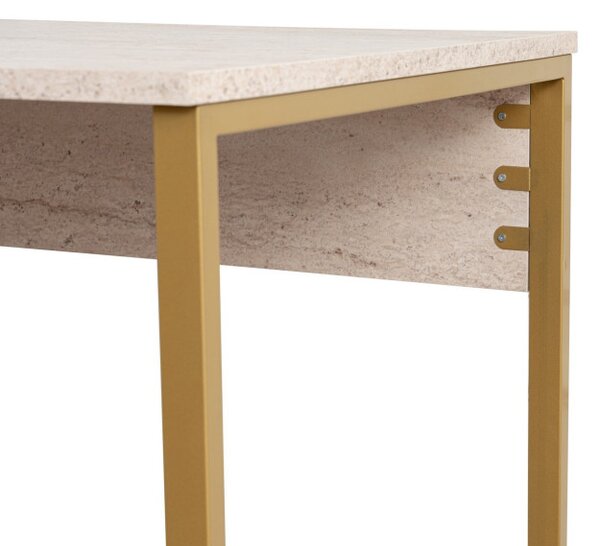 Twin Study Desk - travertin/arany íróasztal