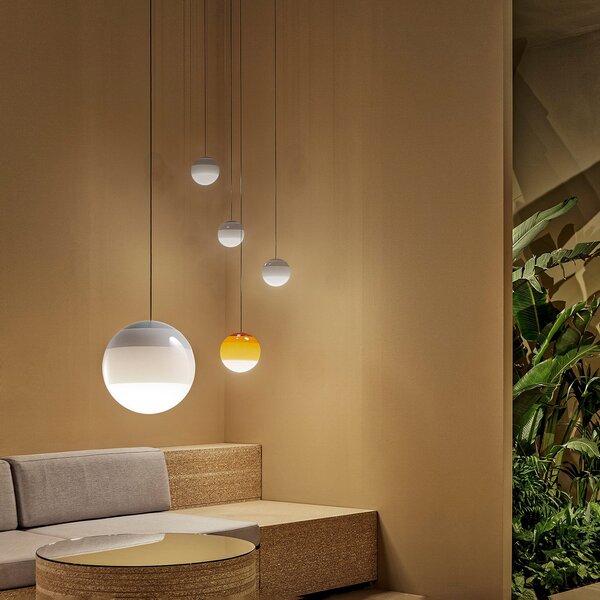 Függőlámpa MARSET, Dipping Light, dimmable, Fehér, Nappali, Üveg, Dizájn