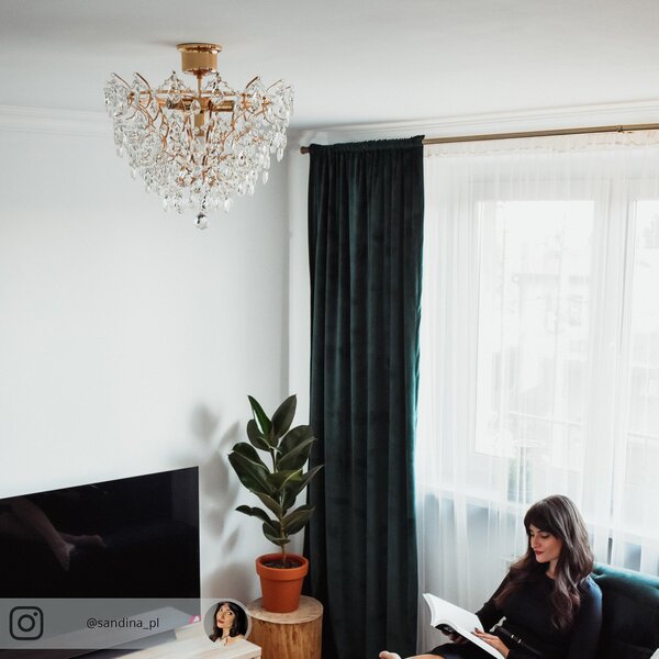 Mennyezeti Lámpa Markslöjd, Rosendal, dimmable, Átlátszó, Nappali, Kristály