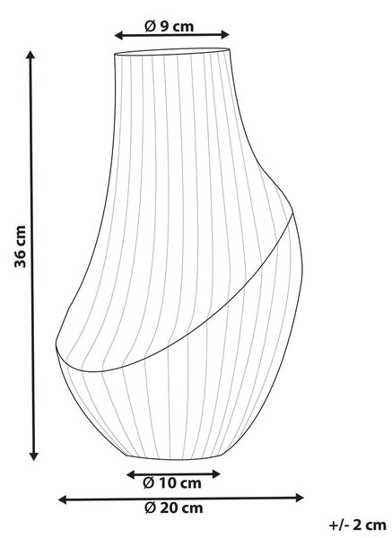 Virágtartó váza MYRSINA Üveg 36 cm Szürke