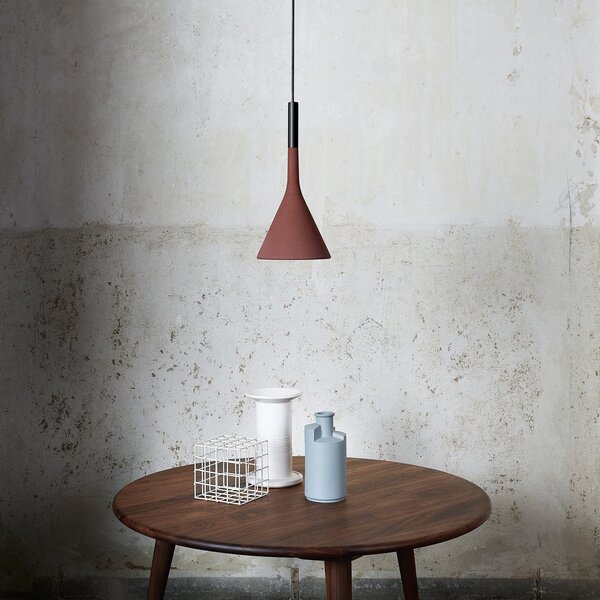 Függőlámpa Foscarini, Aplomb, dimmable, Piros, Konyha, Beton, Dizájn