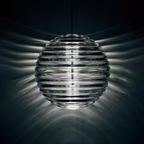 Függőlámpa Tom Dixon, Press Sphere, dimmable, Átlátszó, Nappali, Üveg, Dizájn