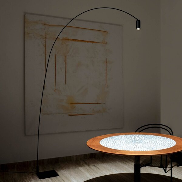 Állólámpa Nemo Lighting, Fox, dimmable, Fekete, Nappali, Fém, Modern
