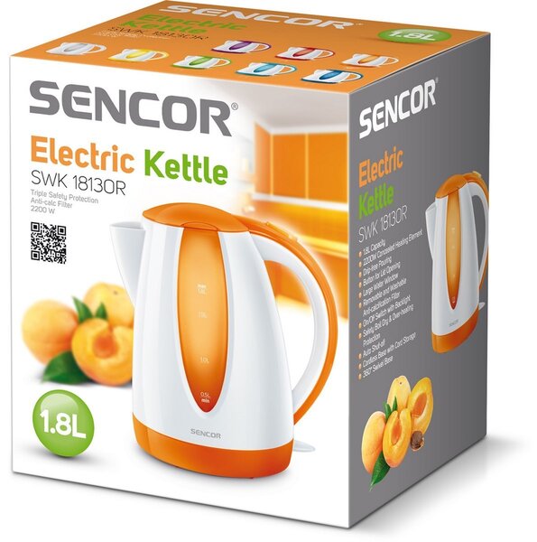 Sencor SWK 1813OR elektromos vízforraló narancsszínben