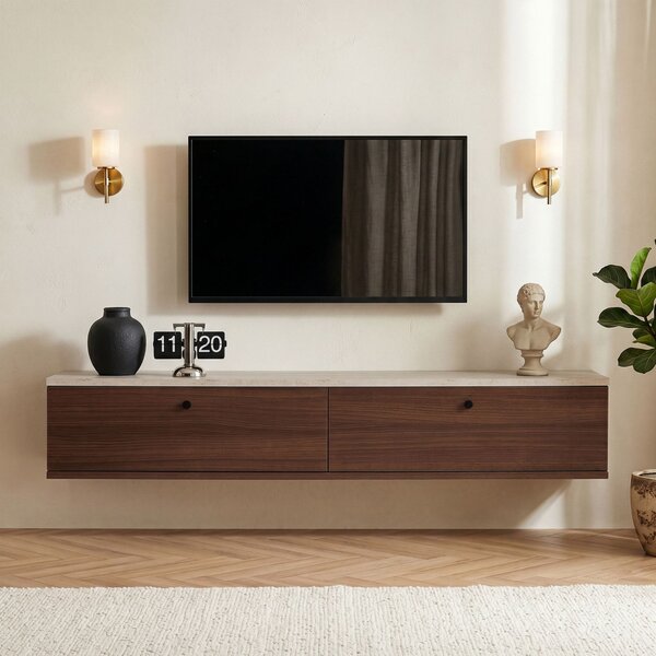 Ligne TV-állvány, travertin, 140 cm