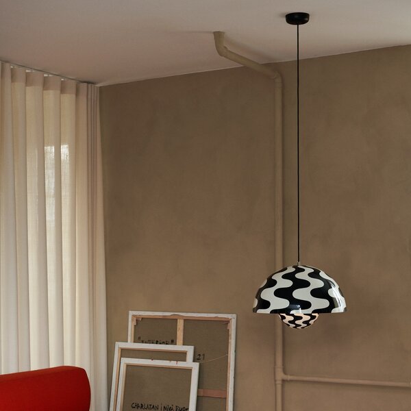 Függőlámpa &Tradition, dimmable, Fekete, Nappali, Fém, Dizájn