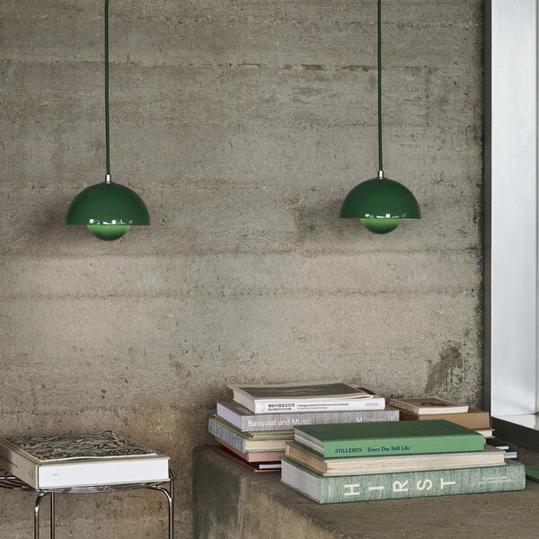 Függőlámpa &Tradition, Flowerpot VP10, dimmable, Zöld, Nappali, Fém, Dizájn