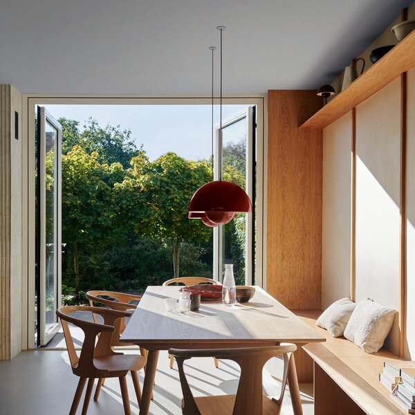 Függőlámpa &Tradition, Flowerpot VP7, dimmable, Piros, Nappali, Fém, Dizájn