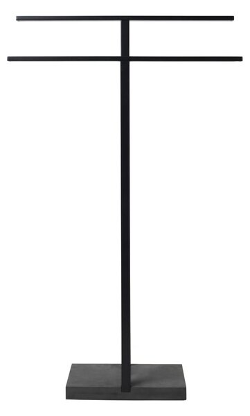 Fekete fém törölközőtartó, magasság 86 cm - Blomus