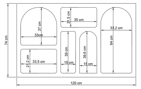 Liva 120 - antracit komód