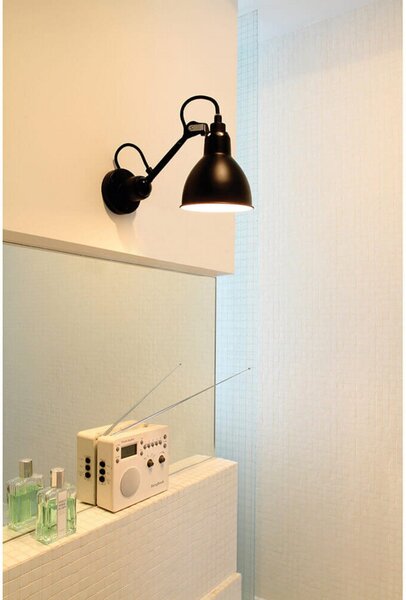 Fali Lámpa Lampe Gras, Fekete, Nappali, Fém, Dizájn