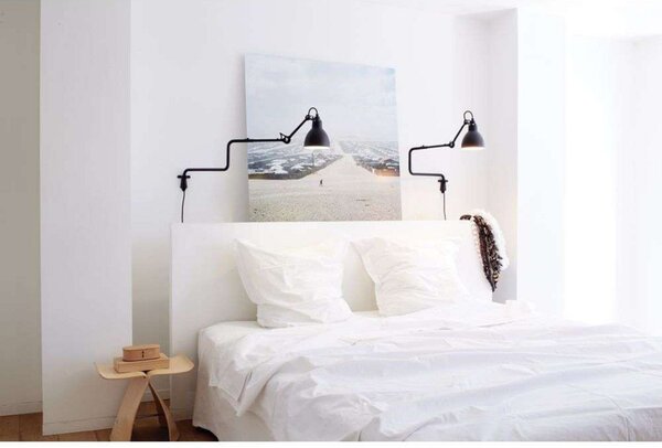 Fali Lámpa Lampe Gras, Fekete, Nappali, Fém