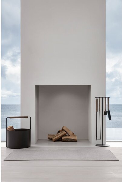Fireplace fekete fém tűzifatartó kosár - Blomus