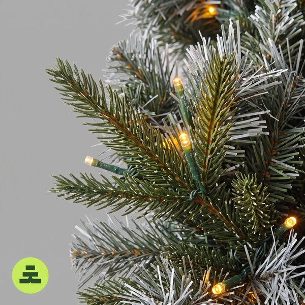 Havas díszített girland 50 LED 180 cm