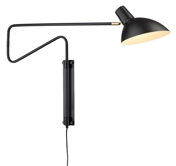 Fali Lámpa Halo Design, Fekete, Nappali, Fém