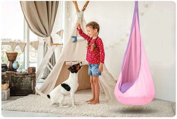 NeoSport egyszemélyes Csepphinta, párnás, 140x55 cm, 80 kg - Rózsaszín