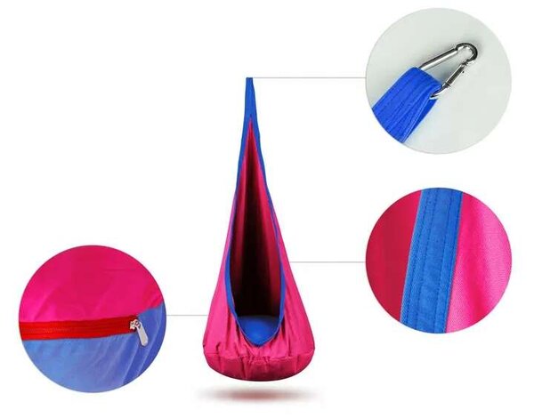 NeoSport egyszemélyes Csepphinta, párnás, 140x55 cm, 80 kg - Rózsaszín