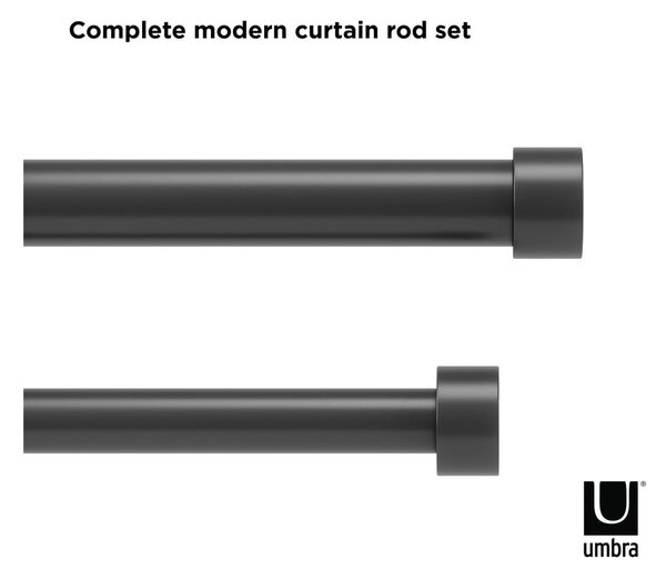 Acél bővíthető-dupla függönykarnis 168 - 305 cm Cappa – Umbra