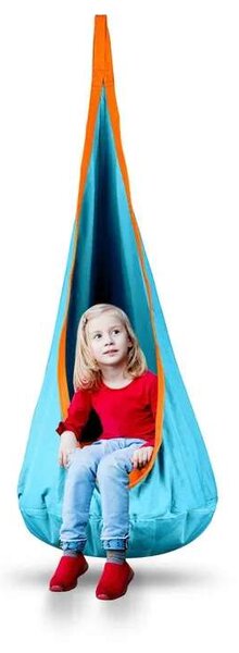 NeoSport egyszemélyes Csepphinta, párnás, 140x55 cm, 80 kg - Türkiz, Narancs