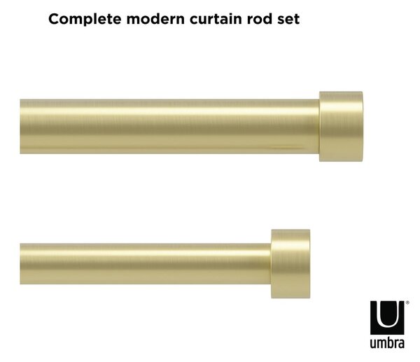 Acél bővíthető-dupla függönykarnis 168 - 305 cm Cappa – Umbra
