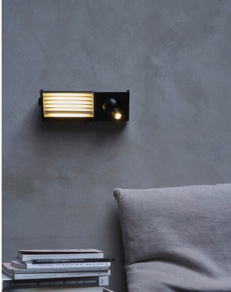 Biny Bedside Right w/Kapcsoló Black/White