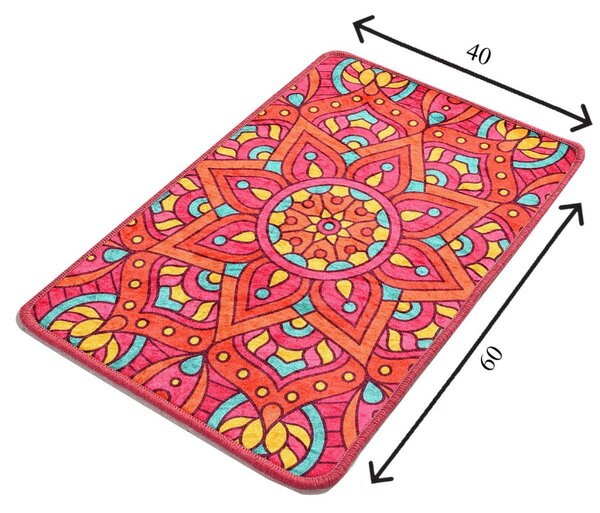 Mandal többszínű fürdőszobai szőnyeg 40 × 60 cm