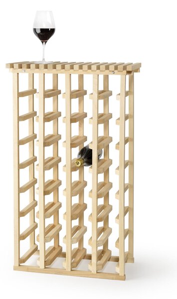 Bortároló asztal 18 - 48 palack részére, háromféle színben Natúr Bükk 89x54x27 cm (32 üveg)