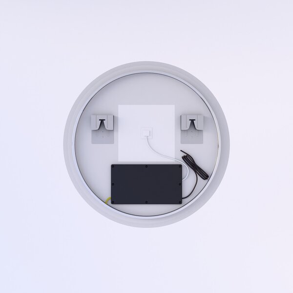 Kerek Led tükör Ø60cm Welland Alpha | Páramentesítő - Óra - Fényerő + színhőfok állítás