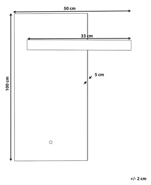 LED fürdőszobai tükör MAUX 50 cm 100 cm Ezüst