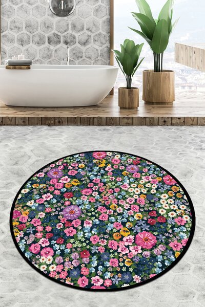 Anthurium Circle kerek fürdőszobai szőnyeg 80 cm