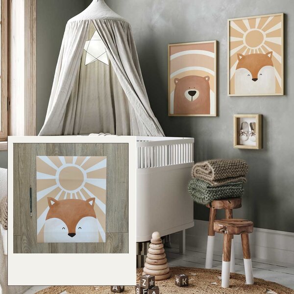 OUTLET - Rókás falikép (40*50cm)