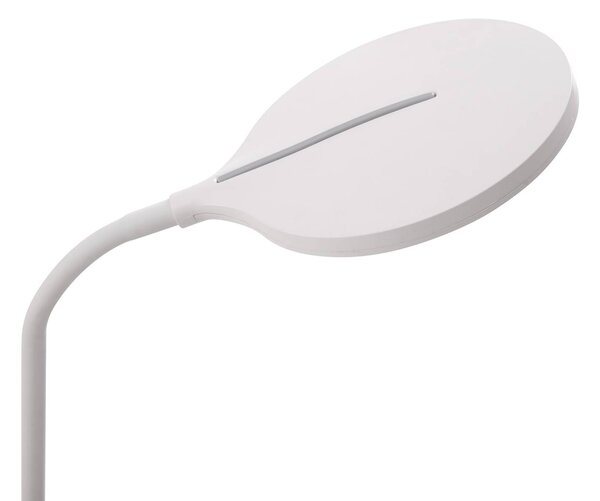 Lindby LED asztali lámpa Valtaria, fehér, CCT, dimmelhető, dimmelhető, Fehér / opál, Dolgozószoba / Iroda, Műanyag, Modern