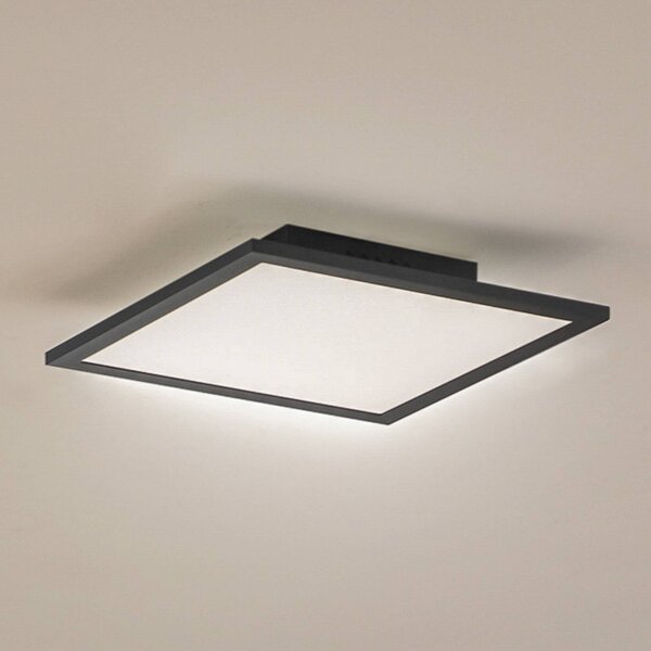 Lindby LED panel Enhife, fekete, 30 x cm, fém, 4,000K, Fekete, Dolgozószoba / Iroda, Modern