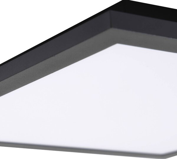 Lindby LED panel Enhife, fekete, 30 x cm, fém, 4,000K, Fekete, Dolgozószoba / Iroda, Modern