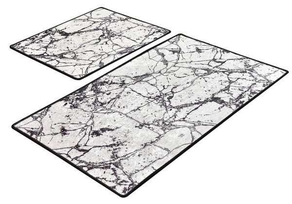 Marble fehér fürdőszobai szőnyeg