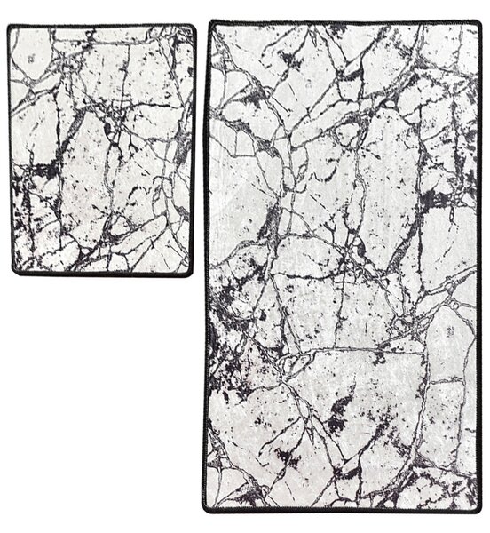 Marble fehér fürdőszobai szőnyeg